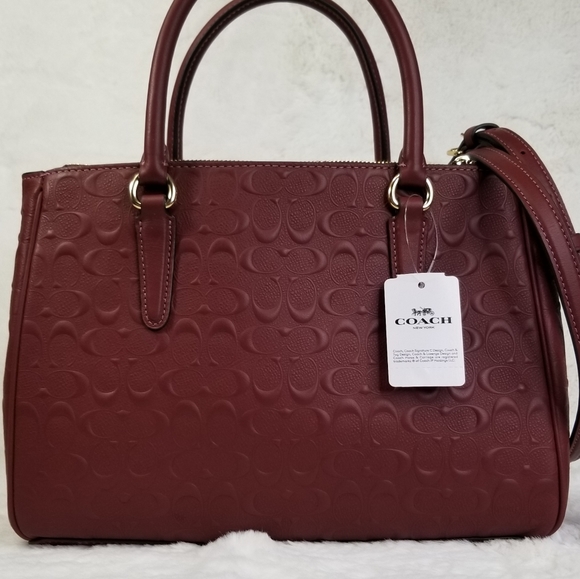 COACH SET SIGNATURE HANDBAG PURSE BAG + WALLET - Picture 12 of 12